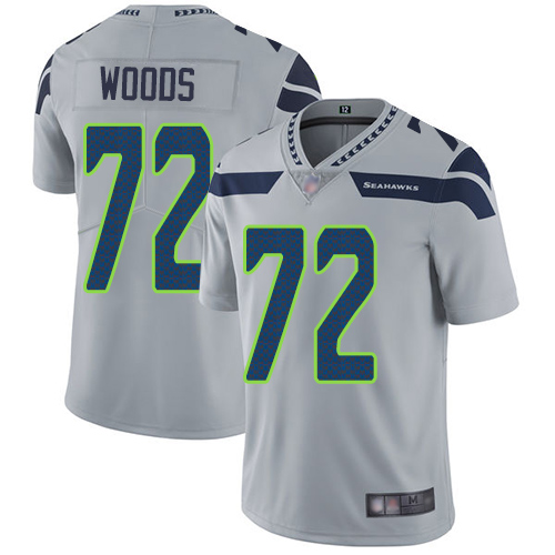 Seattle Seahawks Limited Grey Men Al Woods Alternate Jersey NFL Football #72 Vapor Untouchable